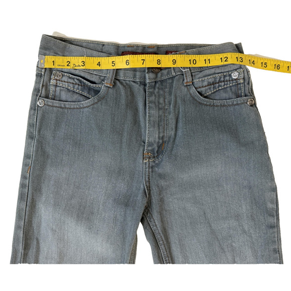 Chams Premium Jeans Mens 28 Light Wash Denim Skinny Slim 506 Unique Back Pockets - Picture 7 of 9